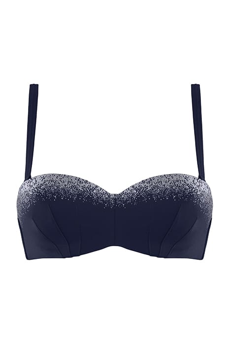 ISHTAR MIDNIGHT BLUE AND SILVER STRAPLESS BIKINI TOP 8