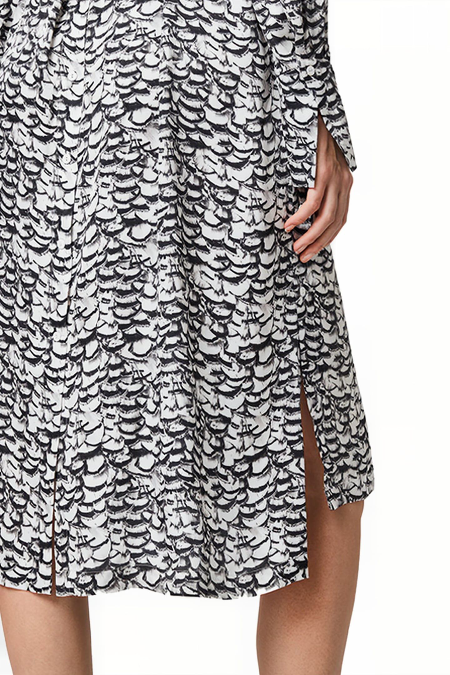 ANYA PLUME DRESS CHALK WHITE 7