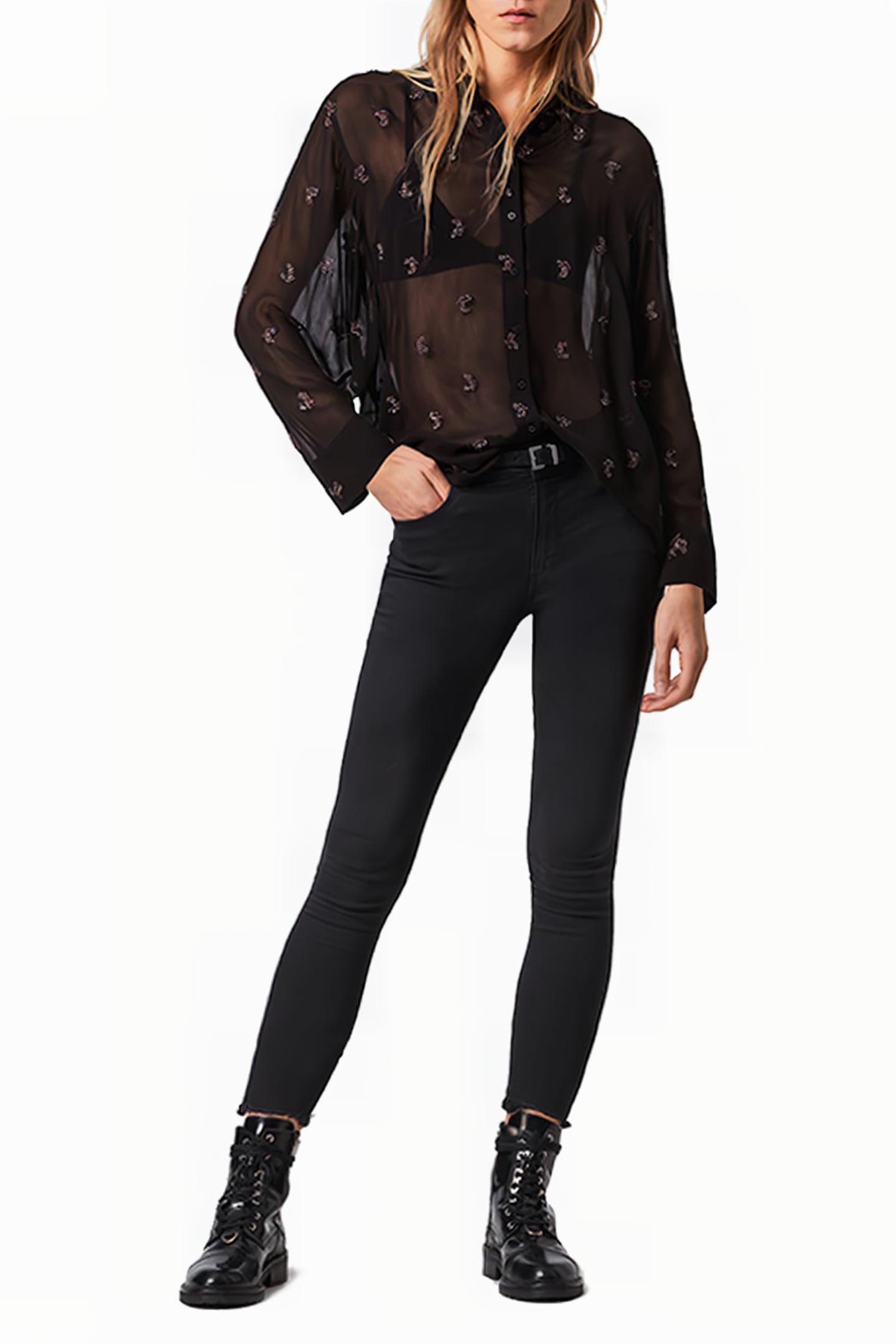 MARIANNA SNAKE SHIRT BLACK 3