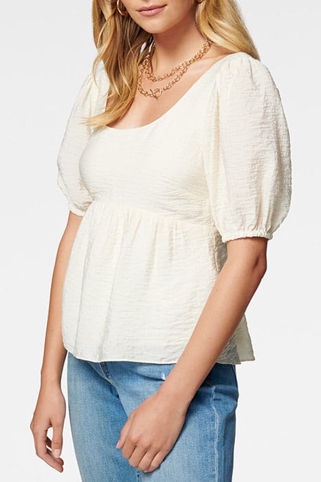 YASMINA PUFF SLEEVE BABYDOLL BLOUSE CREAM 4