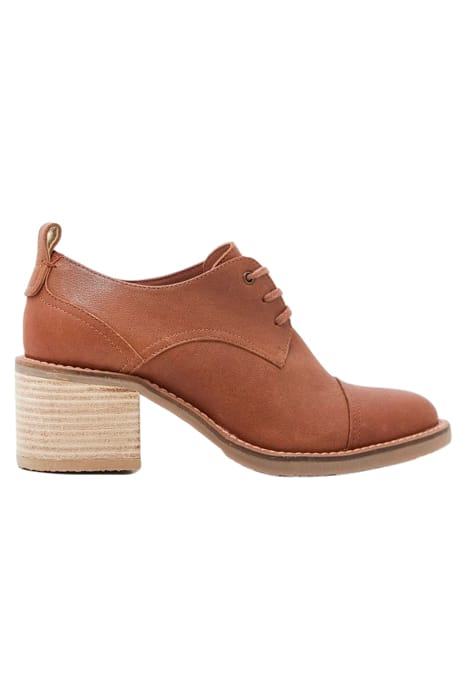 CHUNKY LACE UP SHOE BOOT MID TAN 1