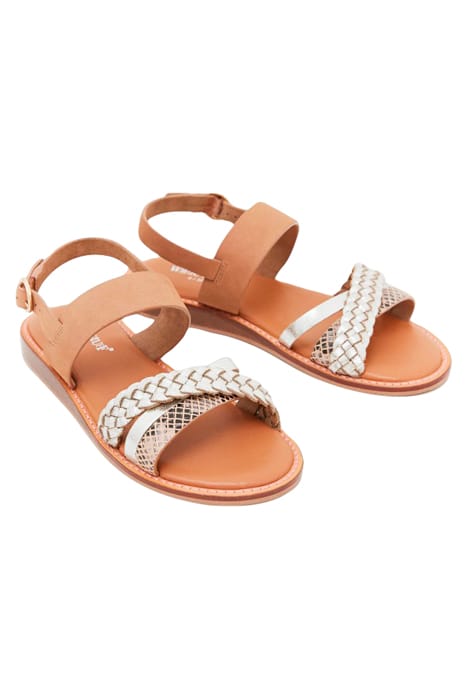 CRAFT LEATHER MINI WEDGE SILVER TONE METALLIC 2