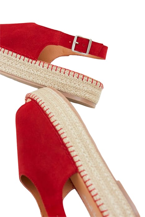 ROXANNE SUEDE FLATFORM DEEP RED 4
