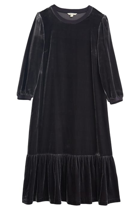SADIE VELVET MINI DRESS DK GREY 1