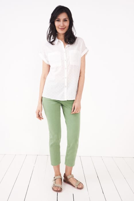 BROOKE STRAIGHT CROP JEAN MID GREEN 4