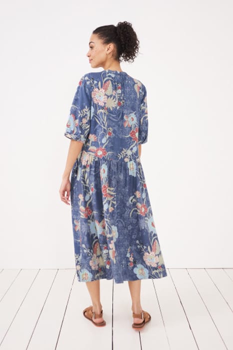 CLAUDIA LINEN BLEND DRE BLUE 3