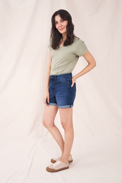 SADIE DENIM BOYFRIEND SHORTS MID DENIM 2