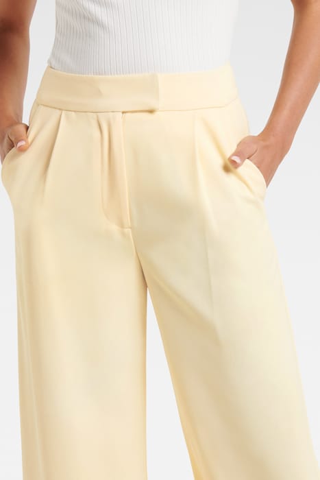NYLAH HIGH WAISTED WIDE LEG PANTS LIGHT BUTTERCREAM 5