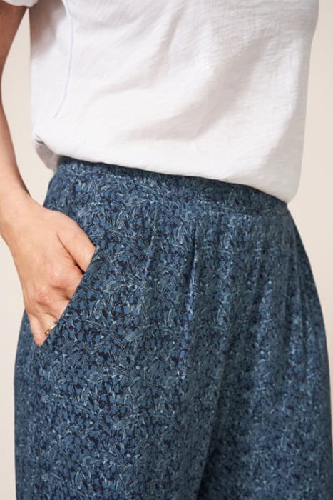 MAISON ECO VERO JERSEY TROUSER NAVY MULTI 4