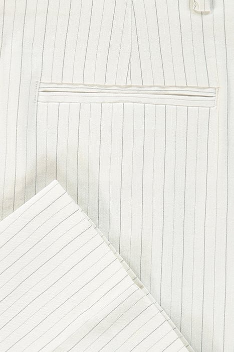BELLO 102 PANTALONE LINO STRET WHITE/BLACK 3