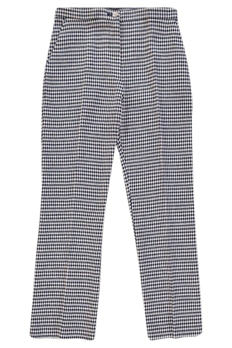 GAIO 4 PANTALONE VICHY STRETCH NAVY/ECRU 3