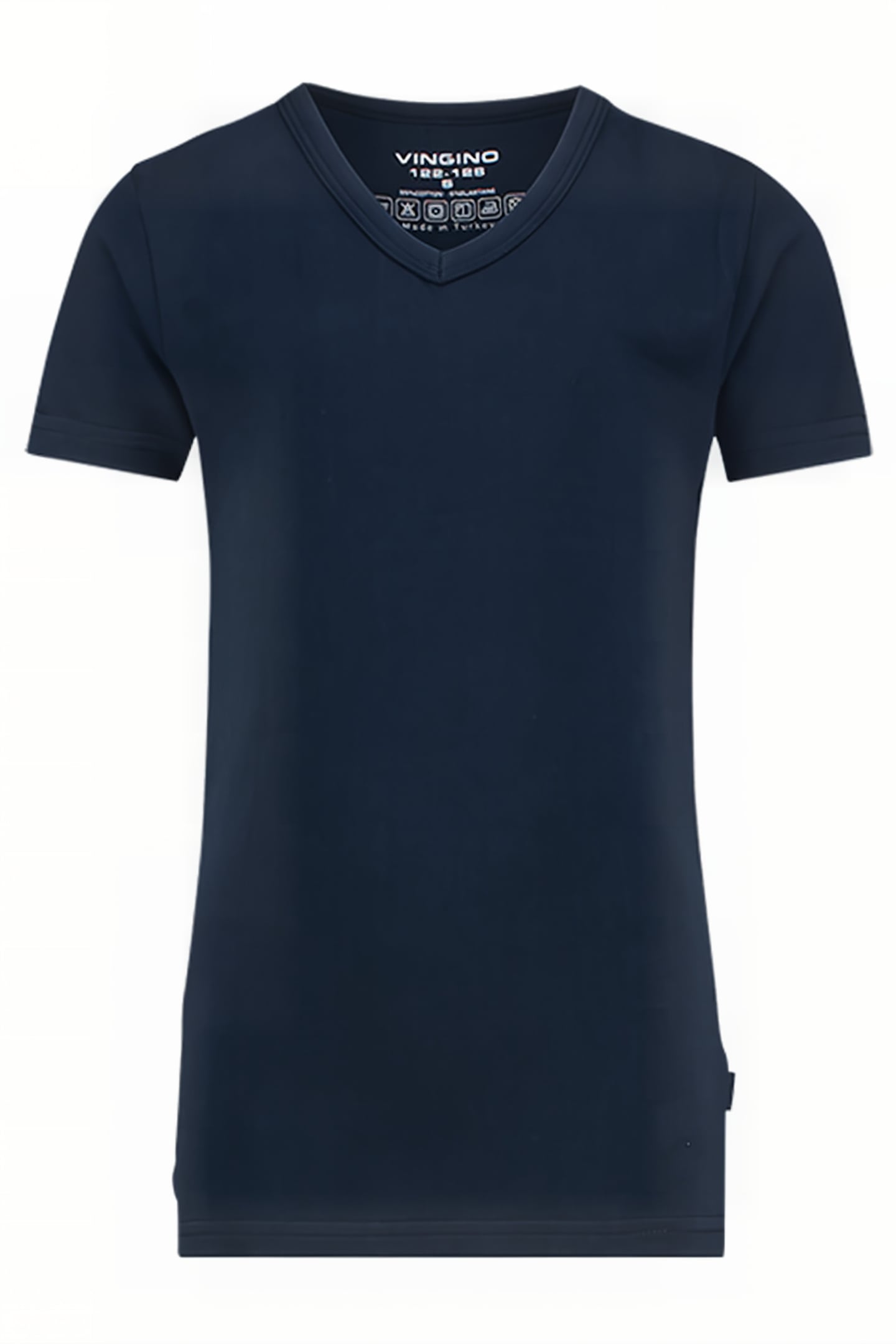 SHORT SLEEVE V NECK TS BOYS DARK BLUE 1