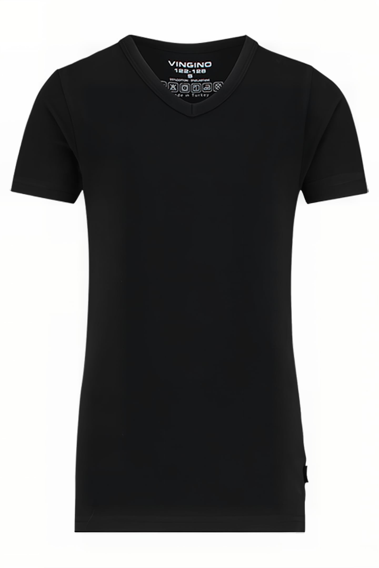 SHORT SLEEVE V NECK TS BOYS BLACK 1