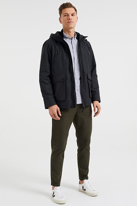 HEREN KORTE PARKA MET CAPUCHON BLACK 4