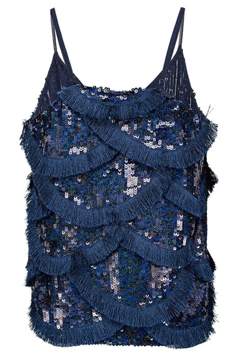 TOCCALMATTO TOP FULL PAILLETTE BLUE/BRIGHT BLUE MULTI-COLOUR 7
