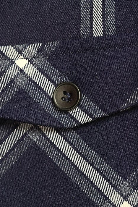 SHERPA LINED SHIRT JACKET NAVY/WHT 6