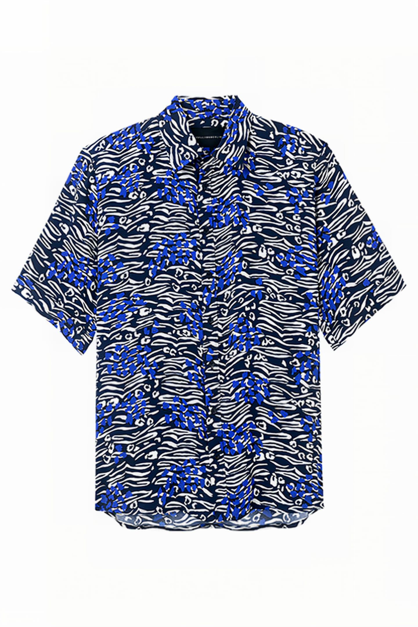 PRINTED SHORT-SLEEVE SHIRT WILD PRINT GRAY 4