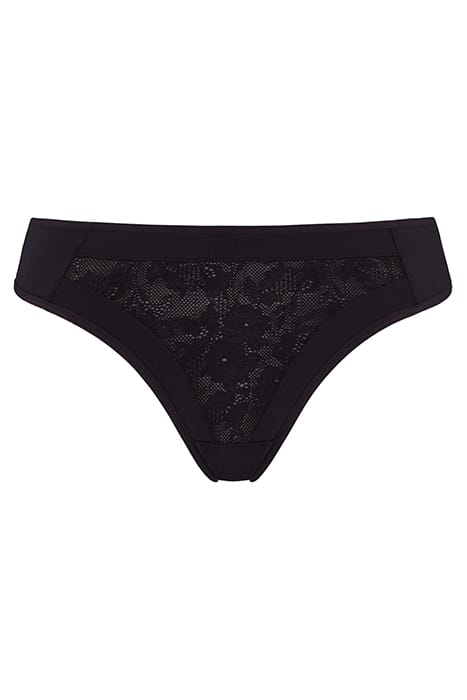 WING POWER BLACK LACE AND GREY BRIEFS 1