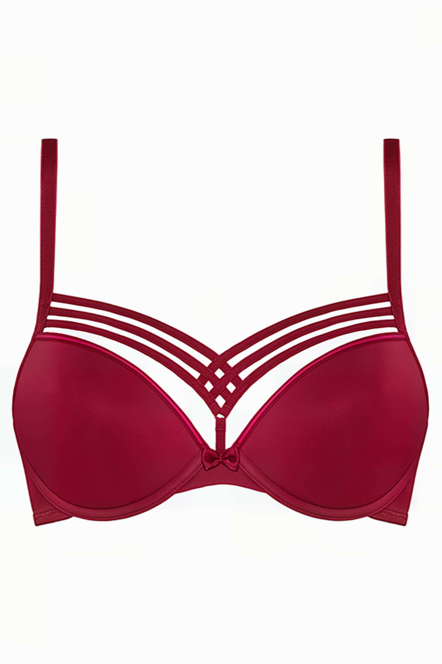 DAME DE PARIS BORDEAUX AND FUCHSIA PUSH UP BRA 3