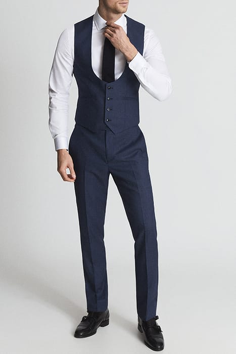 MILLENNIUM WAISTCOAT — INDIGO PUPPYTOOTH 4