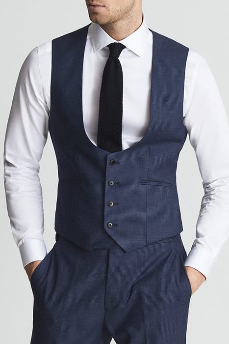 MILLENNIUM WAISTCOAT — INDIGO PUPPYTOOTH 2