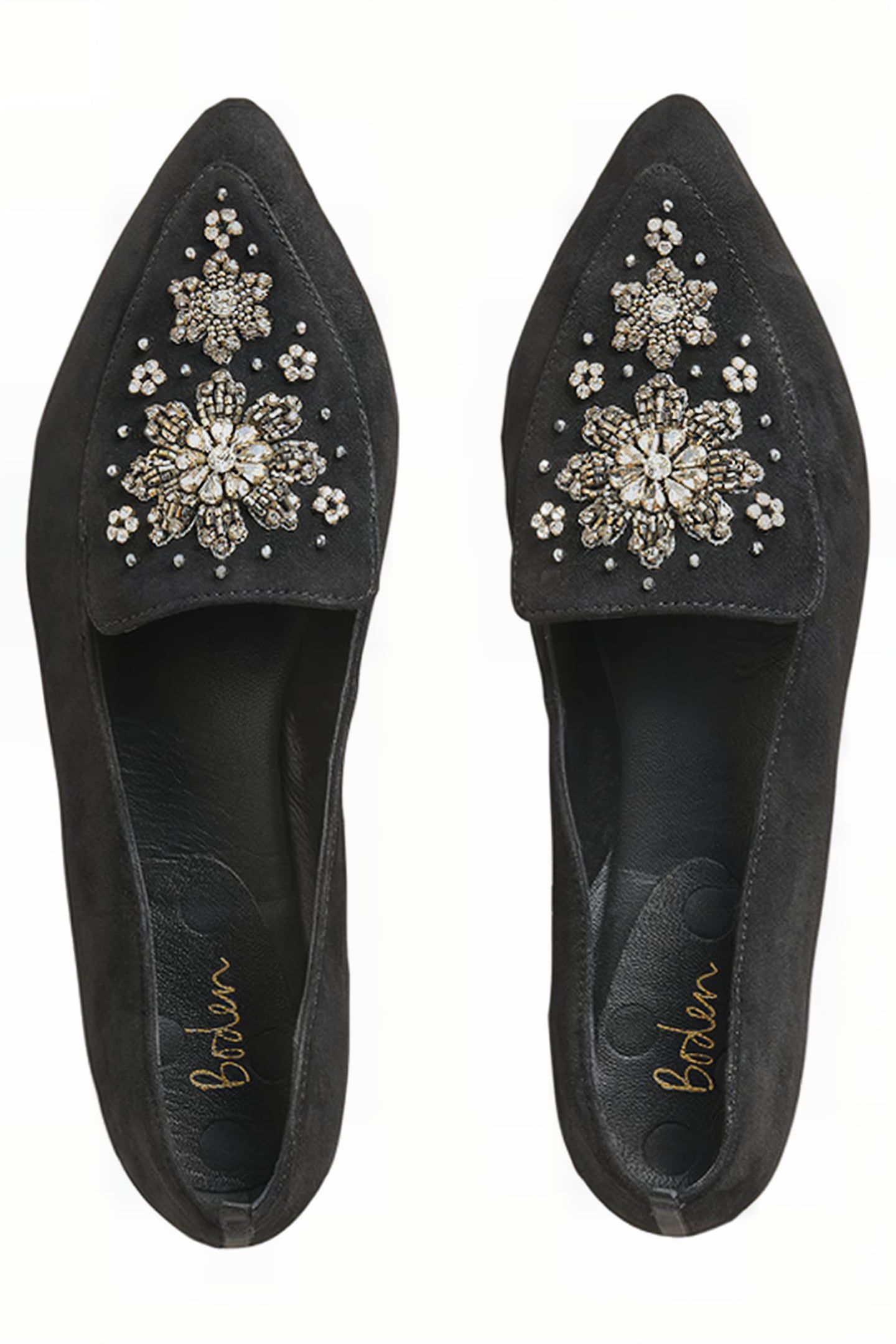 EMBELLISHED SUEDE LOAFER BLK 3