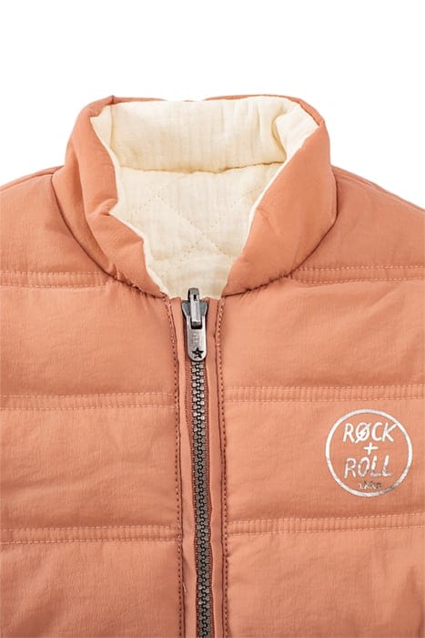 GIRLS’ DUSTY PINK/ECRU RECYCLED REVERSIBLE JACKET PINK 5