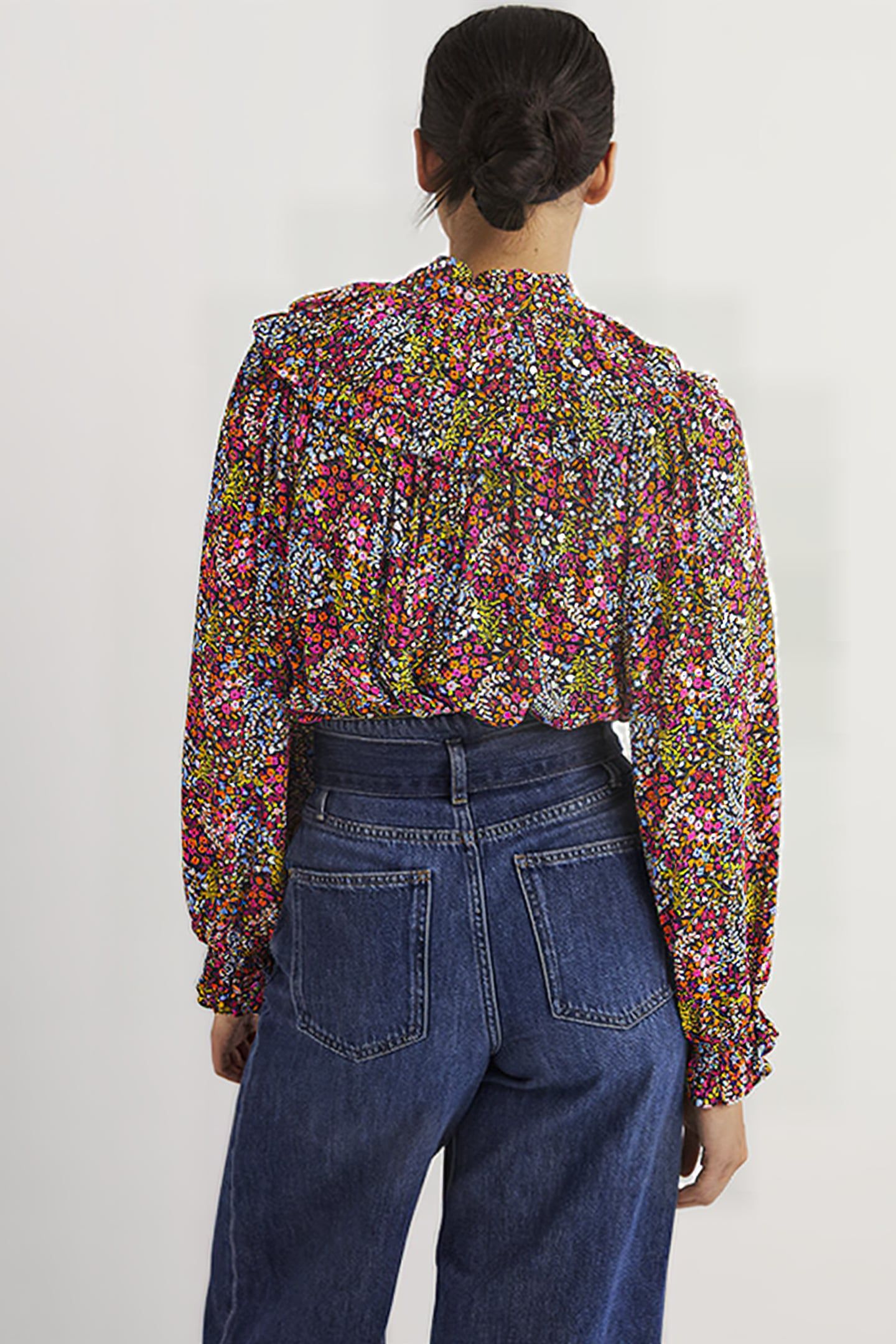 RUFFLE COLLAR STATEMENT TOP MLT 2