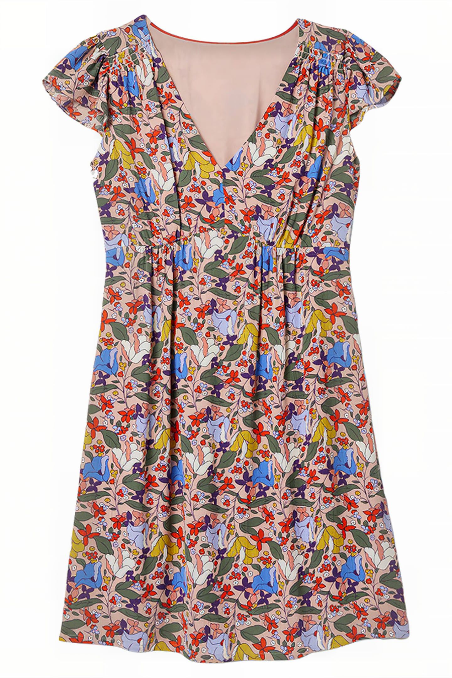 GRACE FLUTTER SLEEVE DRESS PNK 7