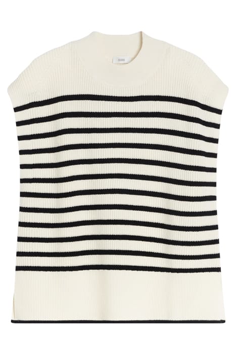 STRIPED VEST KNITS IVORY 7