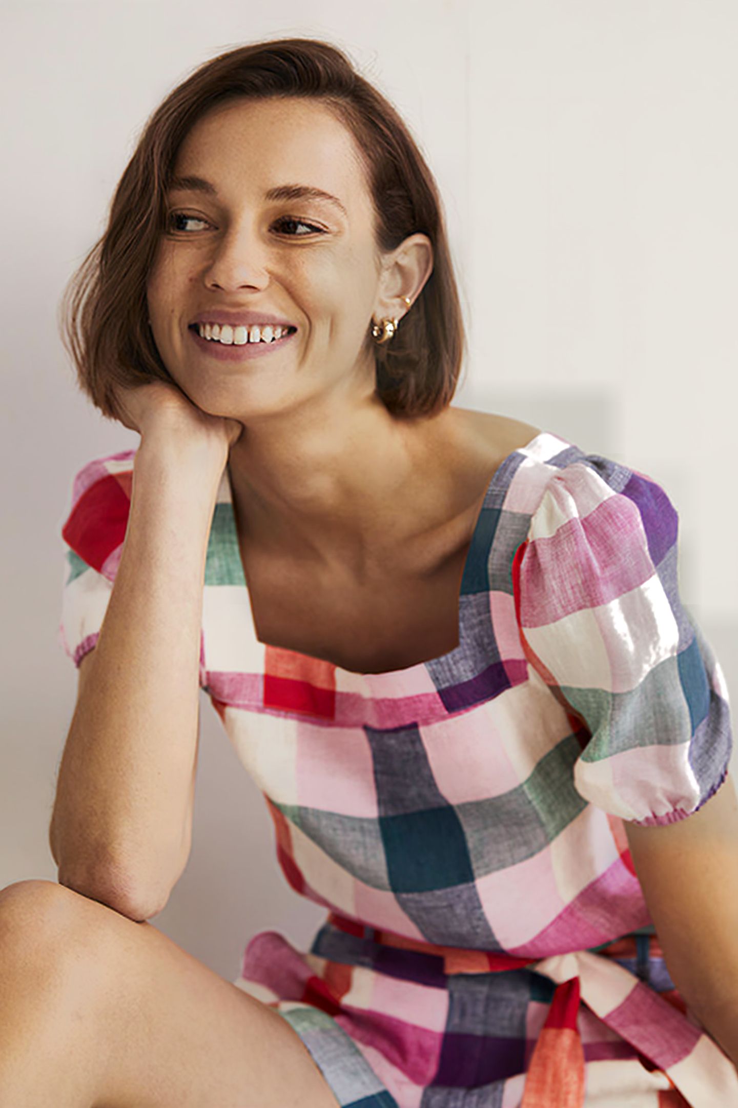 SQUARE NECK LINEN TOP IVO 4