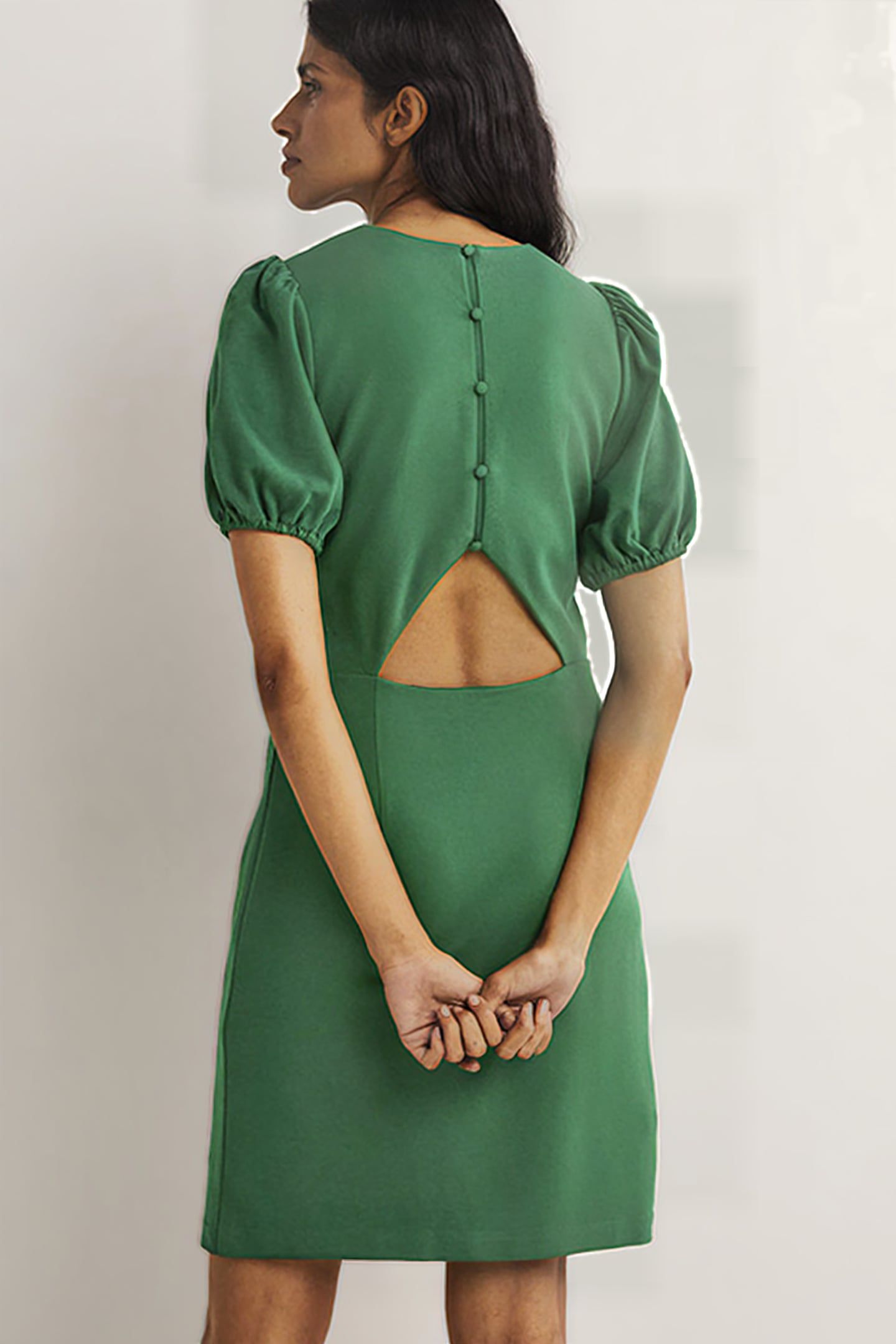 CUT OUT JERSEY MINI DRESS GRN 2