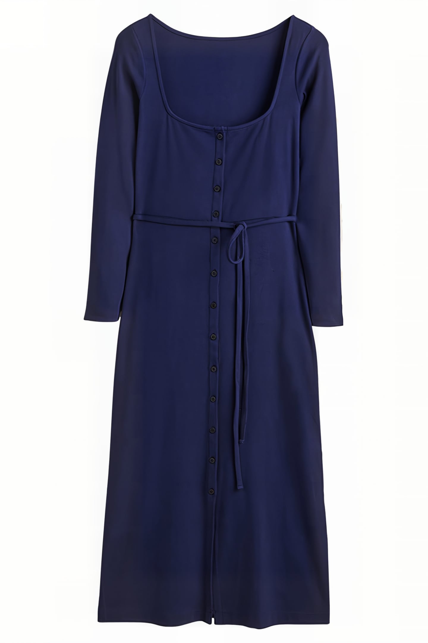 JERSEY RIB MIDI DRESS NAV 5