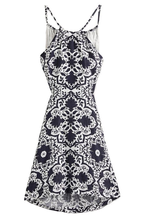 BACK DETAIL MINI DRESS NVY 5