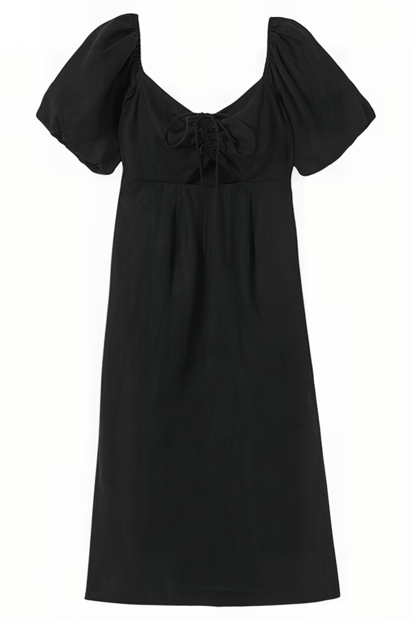 HALTERNECK CUTOUT COLUMN DRESS BLK 5