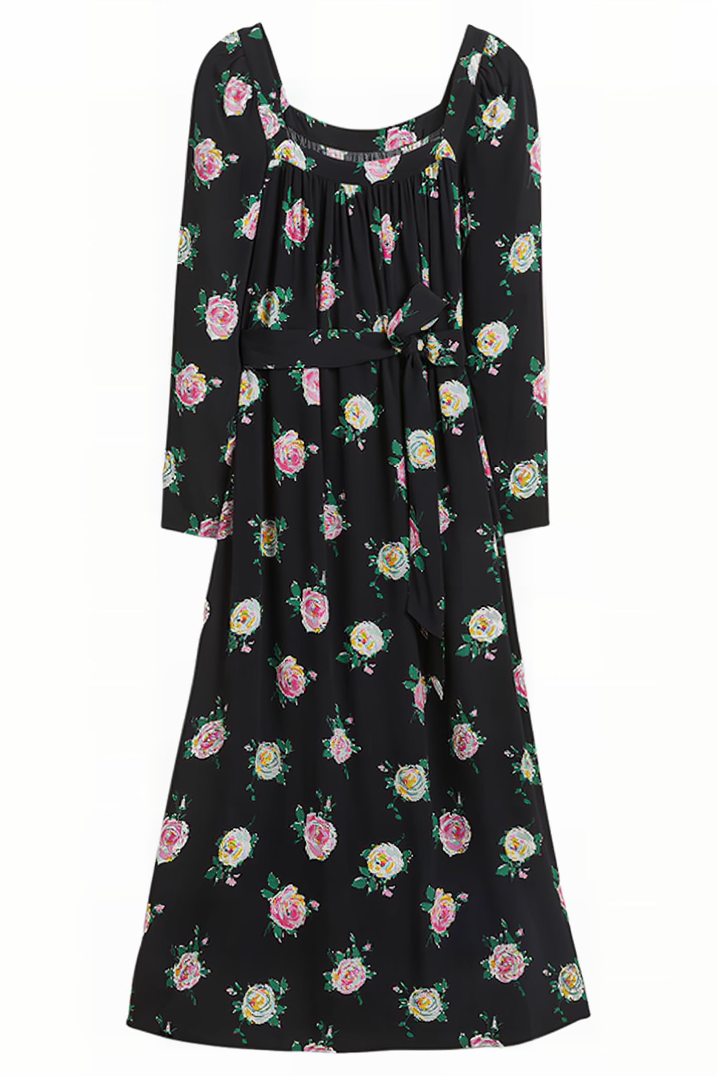 SQUARE NECK MAXI DRESS BLK 7
