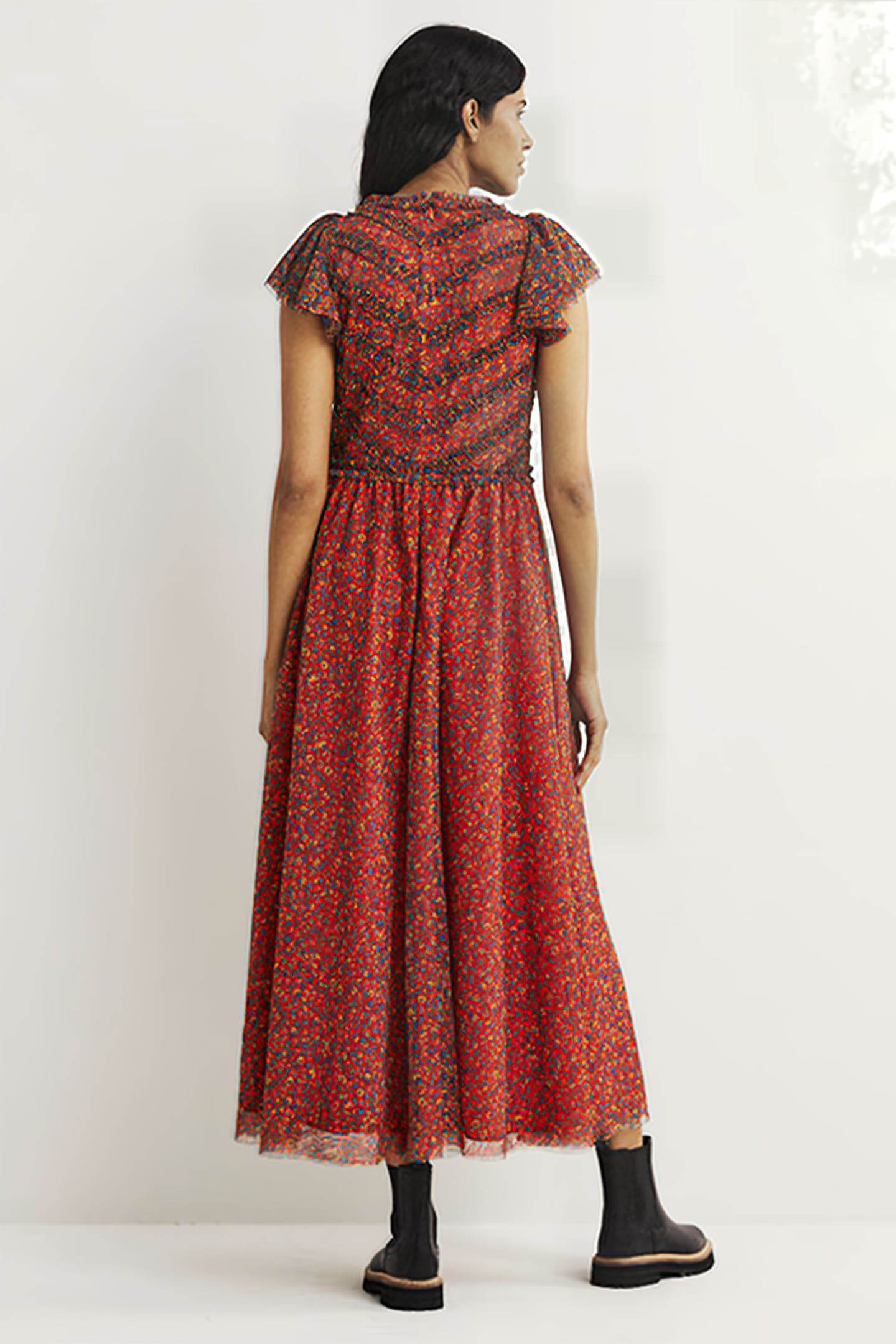 TULLE V-NECK MAXI PARTY DRESS BRD 2