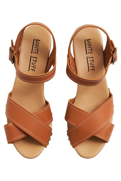 OPEN TOE CLOGS MID TAN 3