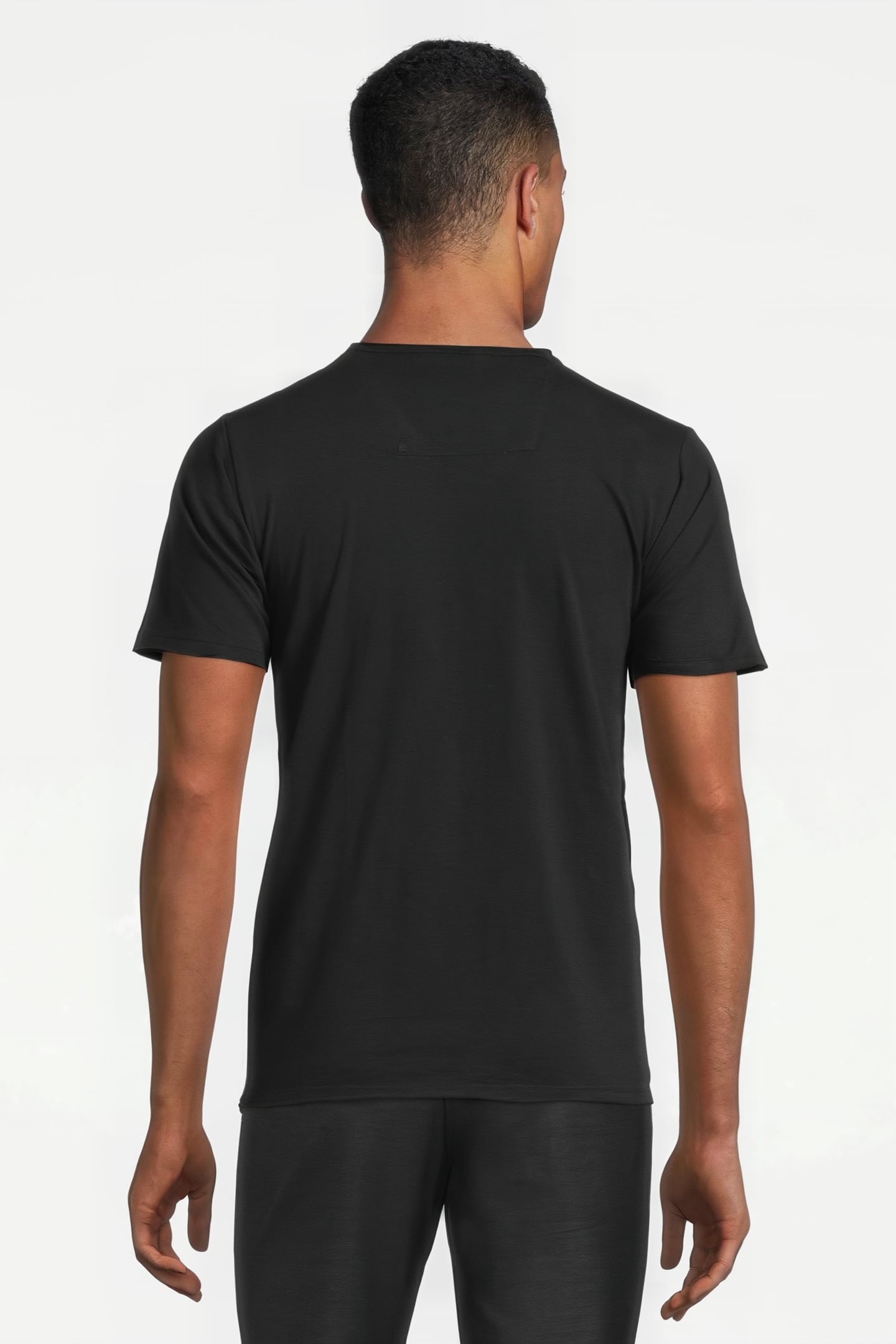 BASIC V-NECK TEE SLUB JERSEY BLACK 3