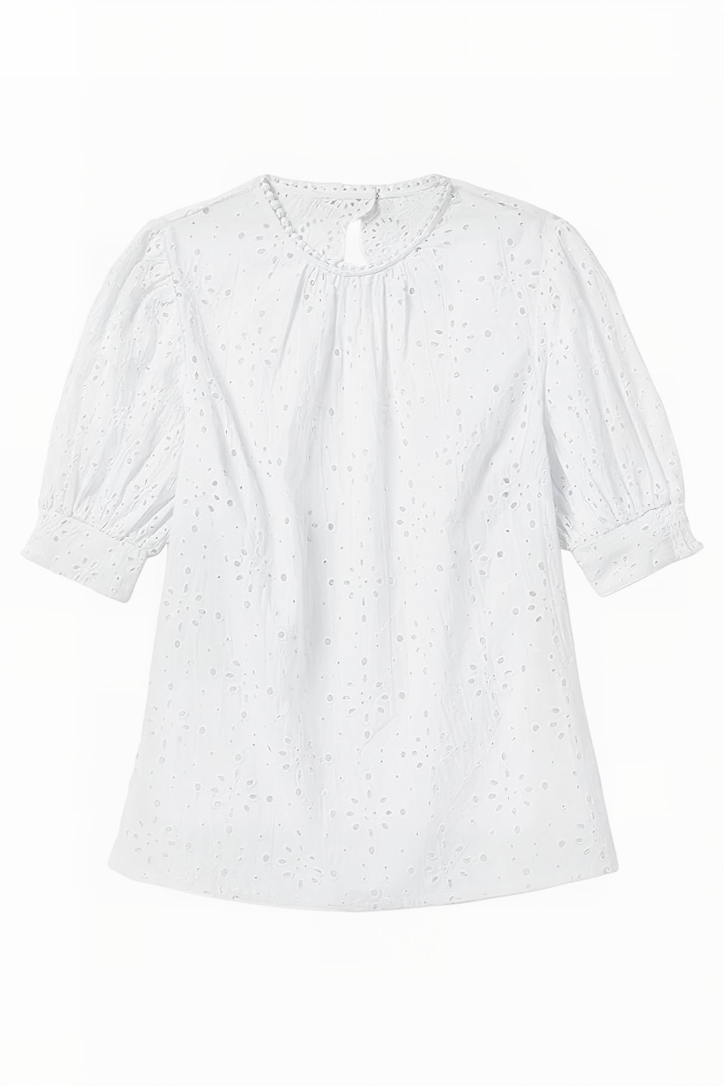 BRODERIE CUT-OUT DETAIL TOP WHT 3