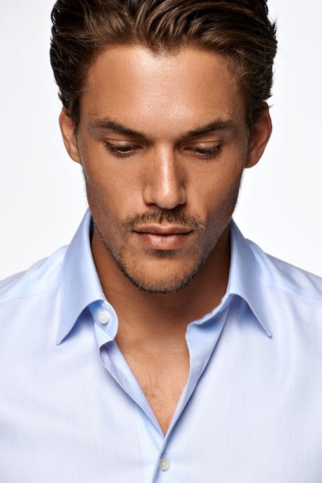 Light Blue Royal Oxford Slim Fit Shirt 5