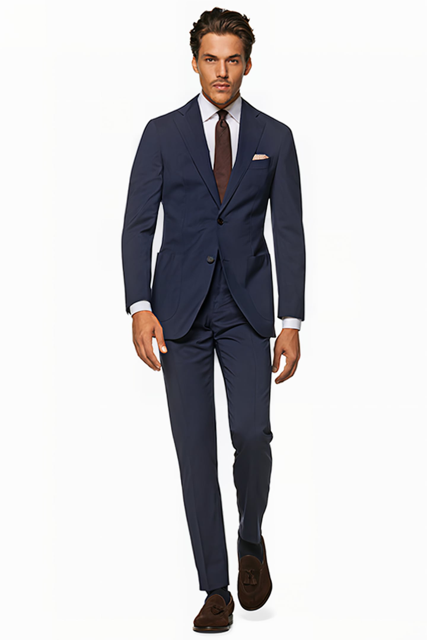 Blue Checked Brescia Trousers 1