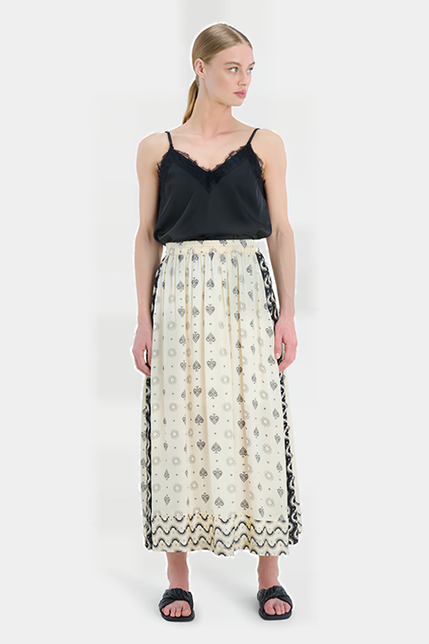 LM-ROCKY SATIN SKIRT EKSEPT BY SHOEBY OFFWHITE 2