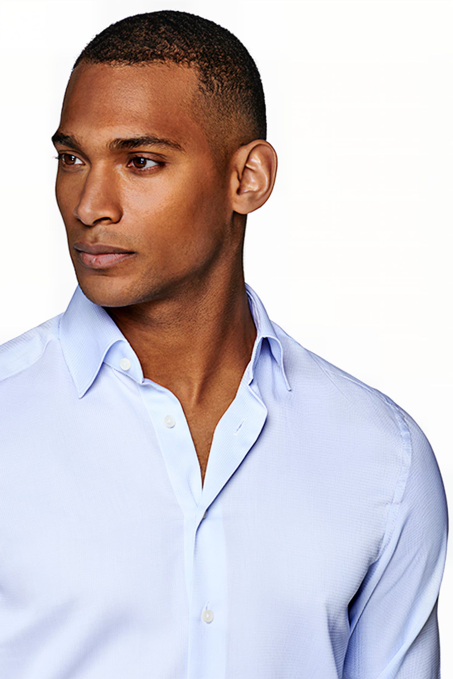 Light Blue Checked Slim Fit Shirt 6