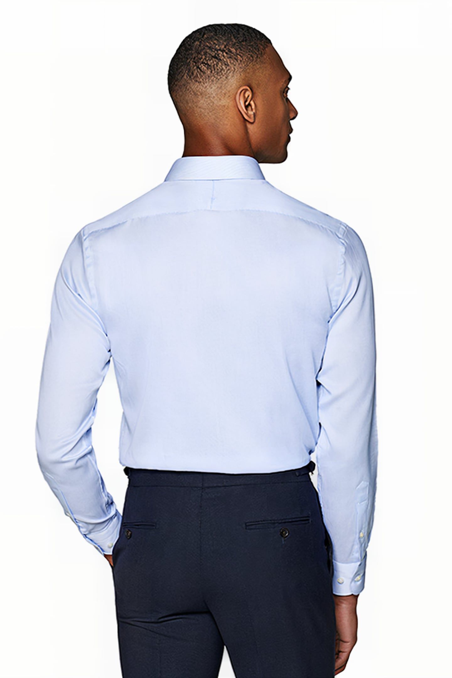 Light Blue Checked Slim Fit Shirt 3