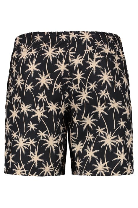 MEN SWIM SHORT VACATION PALMTREES MICRO PEACH BLACK 4
