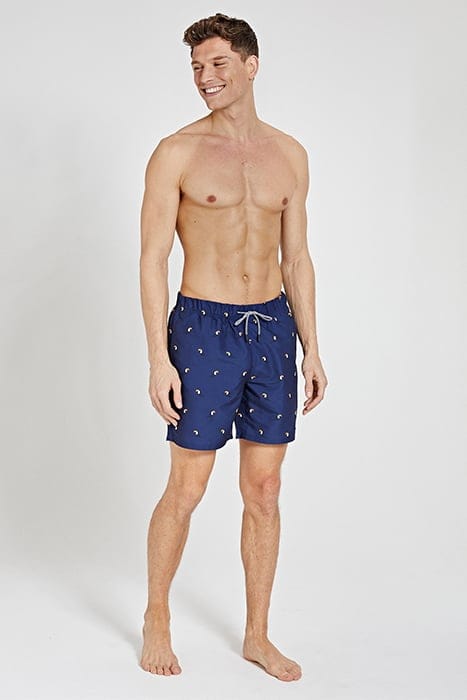 MEN SWIM SHORT TUCAN MICRO PEACH DARK NAVY BLUE 3