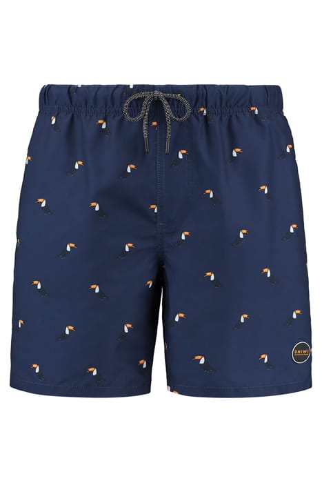 MEN SWIM SHORT TUCAN MICRO PEACH DARK NAVY BLUE 1
