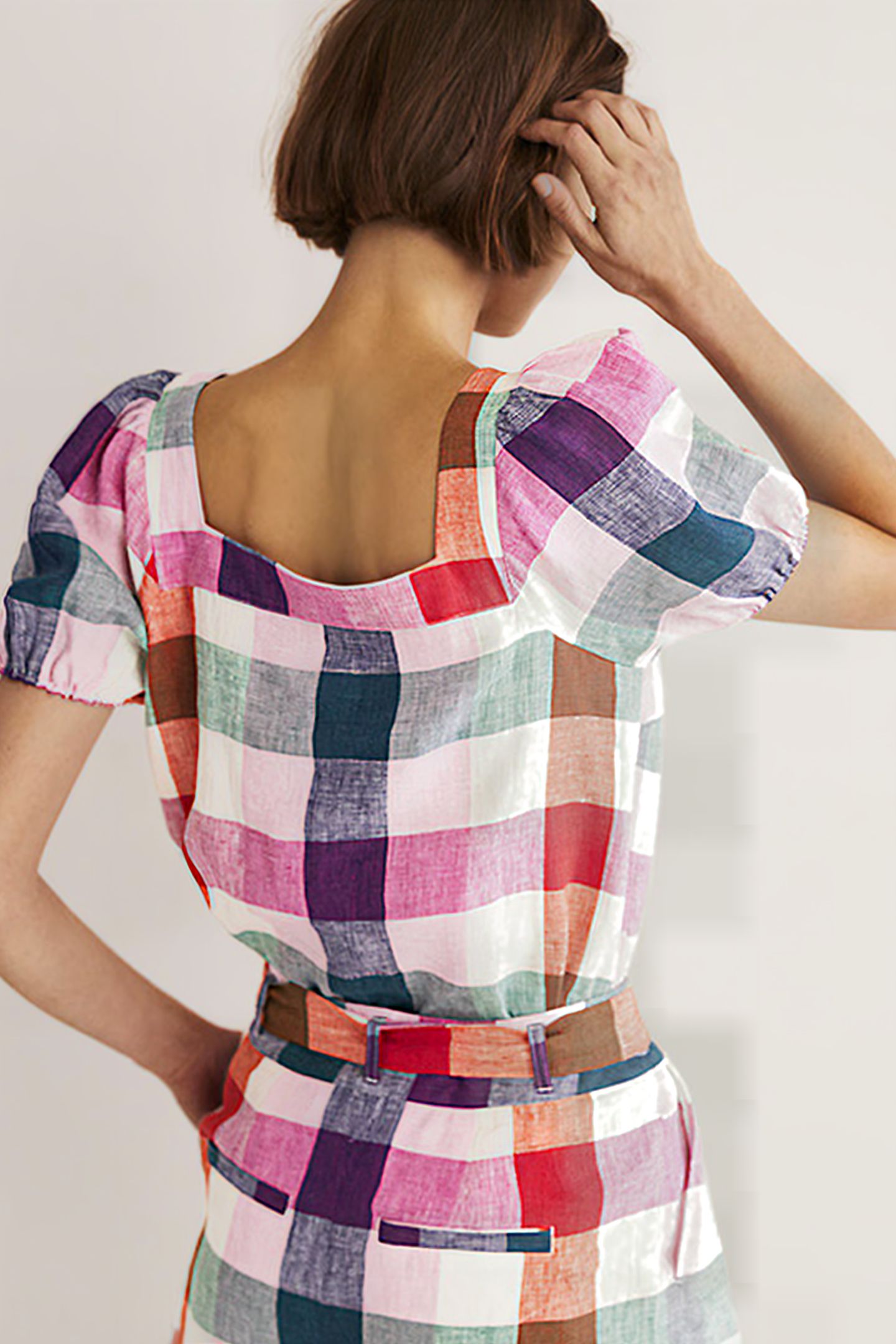 SQUARE NECK LINEN TOP IVO 2