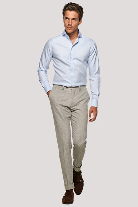 Light Blue Pinpoint Oxford Extra Slim Fit Shirt 3